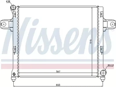 Радіатор охолодження двигуна JEEP COMMANDER, NISSENS (61022)