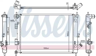 Радиатор охлаждения двигателя HYUNDAI i30, KIA PRO, NISSENS (67555)