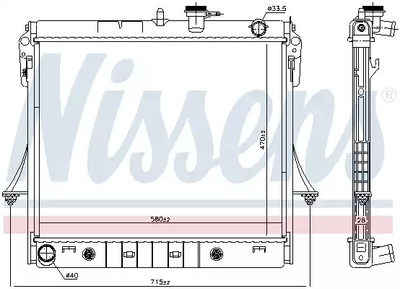 Радиатор охлаждения двигателя HUMMER HUMMER, NISSENS (606649)