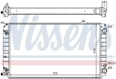 Радиатор охлаждения двигателя AUDI A8, NISSENS (60239)