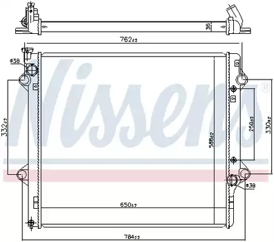 Радиатор охлаждения двигателя LEXUS GX, NISSENS (64661)