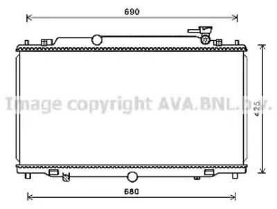 Радіатор охолодження двигуна MAZDA 6, AVA COOLING (MZ2280)