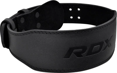 Пояс для важкої атлетики RDX 4 шкіряний Full Black M