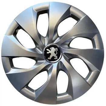 Автомобільні модельні ковпаки R16 Peugeot 416 4шт, SJS, сріблясті