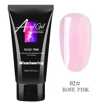 Акрил-гель( полигель) Acryl Gel Professional Rose Pink № 02 (Розовый) 30 мл