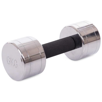 Гантель хромированная для фитнеса Zelart 5202-6 1шт вес 6кг