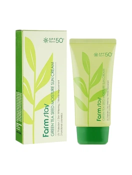 Солнцезащитный крем с семенами зеленого чая Farm Stay Green Tea Seed Moisture Sun Cream SPF50+ PA+++ 70 g