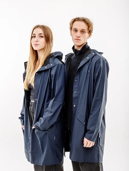 Мужская Куртка Rains Long Jacket Синий XS-S (7d1202-Blue XS-S)