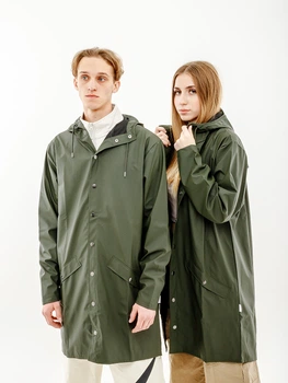 Мужская Куртка Rains Long Jacket Зеленый XS-S (7d1202-Green XS-S)