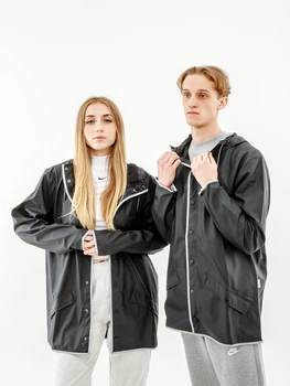 Мужская Куртка Rains Jackets Черный L-XL (7d1201-BlackReflective L-XL)