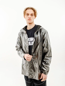 Мужская Куртка Rains Jackets Серебряный 2XS-XS (7d1801-HolographicSteel 2XS-XS)