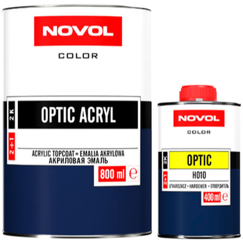 Автоэмаль акриловая | Novol Optic Acryl | Комплект 1,2 л — Volkswagen LB9A Candy White