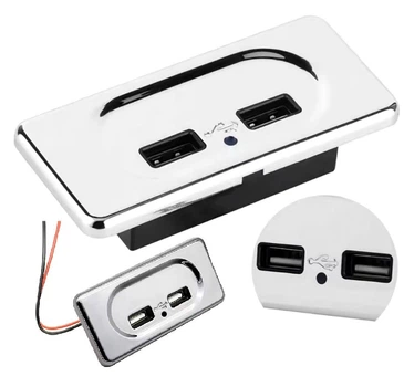 USB-накладная зарядка 3.1А. Юсб питания от аккумулятора 2 выхода