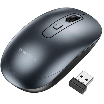 Миша Wireless BOROFONE BG13 mouse бездротова оптична адаптер 2.4GHz 1600DPI для комп'ютера/ноутбука Чорний