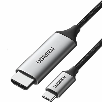 Кабель перехідник UGREEN MM142 USB Type-C для HDMI 4K Ultra HD (4K@60Hz; 1080P@144Hz) Aluminium Black 1m (25155)