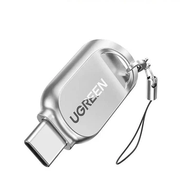 Картрідер USB-C UGREEN CM331 пристрій читання карт Micro SD Тип C TF 2Tb 5Gbps Silver (15513)
