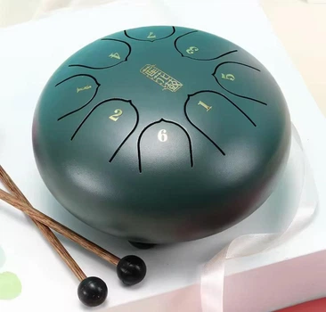 Глюкофон 6" Steel Tongue Drum Avzhezh SD016 Dark Green