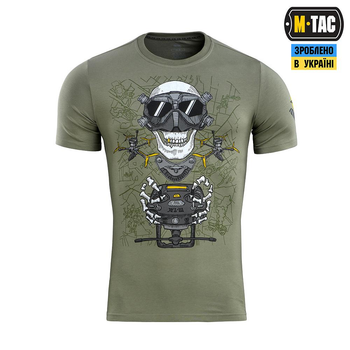 Тактическая футболка M-Tac Drohnenführer Light Olive олива XL