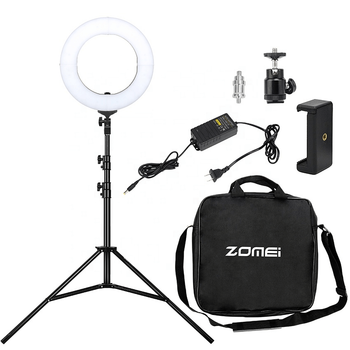 Держатель и лампа с кольцевым освещением 14" ZM336 180cm Tripod Stand 3200-5600K