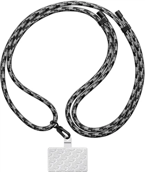 Ремешок для смартфона ArmorStandart Rope Black Monochrome with Clear holder (ARM76091)