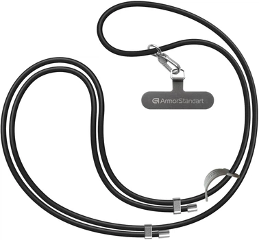 Ремешок для смартфона ArmorStandart Silicone Rope Titanium Black with Grey holder (ARM76273)