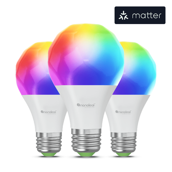 Розумна лампа Nanoleaf Essentials Smart, A60, E27, 9W, Apple Homekit, Matter - 3 шт.