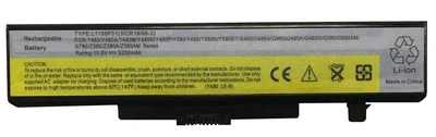 Аккумуляторная батарея для ноутбука Lenovo-IBM L11L6Y01 IdeaPad Y480 10.8V Black 5200mAh High Copy