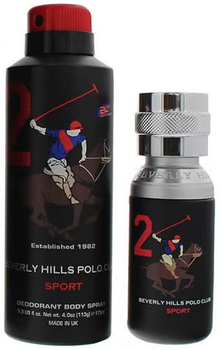 Zestaw męski Beverly Hills Polo Club Sport Two Woda toaletowa 100 ml + Dezodorant 175 ml (6291107166568)