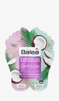 Маска-скараб для ніг з маслом ши та чарівним ароматом кокоса Balea Foot Scrub and Foot Mask Set, 2 x 10 ml