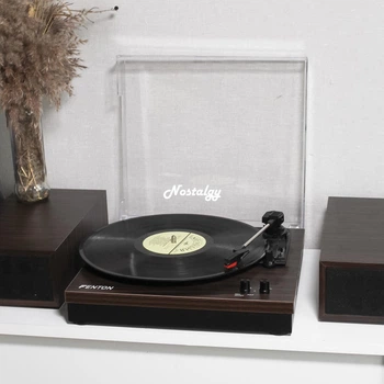 Вініловий програвач Fenton TT Classic Wood з Bluetooth з колонками 50 Вт (колонки в комплекті) (5965) БВ - Б/В