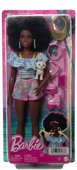 Лялька з аксесуарами Lalka Mattel Barbie with Roller Skates & Pet Puppy 28 см (0194735162376)