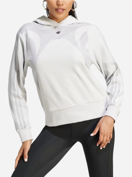 Bluza damska z kapturem oversize krótka adidas Cut Line Hoodie W IL2365 S Szara (4066763002879)