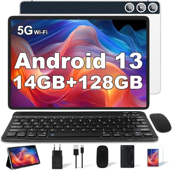 Планшет 10.1" Dmoao D5 14/128Gb 8 ядер Android 13 8000 mAh Белый