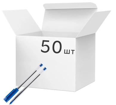 Набор ручек шариковых Optima Hype t 1.0 мм 50 шт Синих (o15692)