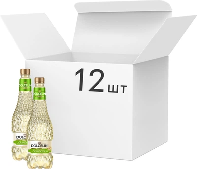 Упаковка сидра Dolcelini Бьянко со вкусом Ламбруско 7.5% 0.8 л x 12 шт (4820250943829)