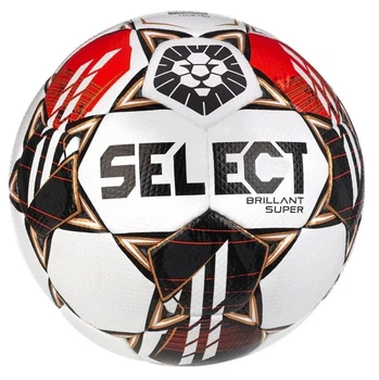 М'яч футбольний Select Brillant Super ПФЛ №5 , біло-червоний із чорним