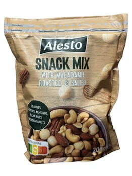 Суміш горіхів Alesto Snack Mix з пеканом та макадамією 200г