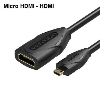 Кабель подовжувач Vention Micro HDMI і HDMI M/F 4K 30 Гц, 1 м, чорний "G" (86669274)