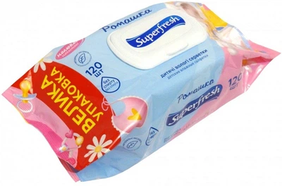 Салфетки влажные 120 шт. "Superfresh" детские с клапаном