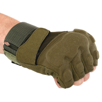 Тактичні рукавички з відкритими пальцями BLACKHAWK Mega (р-р XL, Оливковий)