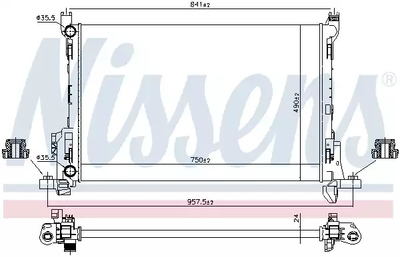 Радіатор охолодження двигуна FIAT TALENTO, OPEL VIVARO, NISSENS (630803)