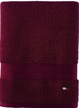 Полотенце хлопковое Tommy Hilfiger банное 76х138 см Modern American Solid Cotton Bath Towel Бордовый (46249646821)