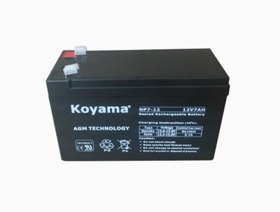 Акумуляторна батарея AGM (свинцево-кислотна) KOYAMA 12V 7Ah