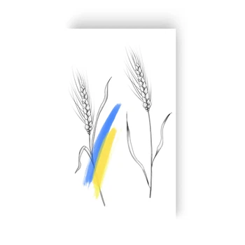Временная тату «Украинские колоски»