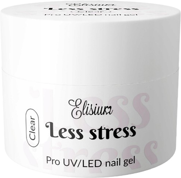 Żel do paznokci Elisium Less Stress budujący Clear 40 ml (5902539718430)