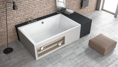 Ванна акрилова ITEA Lux 190x120 + ніжки + сифон R135L (WA1-29-190x120US)_TM Radaway