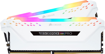 Оперативна пам'ять Corsair DDR4-3000 16384MB PC4-24000 (Kit of 2x8192) Vengeance RGB Pro White (CMW16GX4M2C3000C15W)