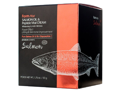 Krem do twarzy FarmStay Salmon Oil & Peptide Vital przeciwstarzeniowy 50 ml (8809469777100)