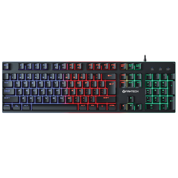 Клавіатура дротова Fantech FIGHTER II K614L USB Ігрова геймерська для ПК/ноутбука LED RGB підсвічування 1.5М Eng Чорний