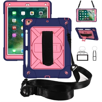 Чехол ARM Cover Apple iPad Air 2 (9.7" экран) противоударный с ремнём и подставкой 360° Blue/Pink